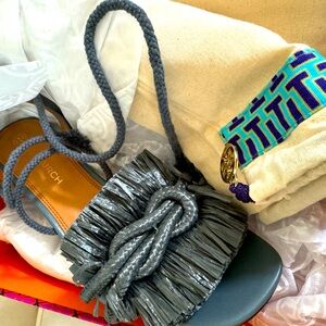 Tory Burch Rope 65mm heeled sandal calf leather size 9